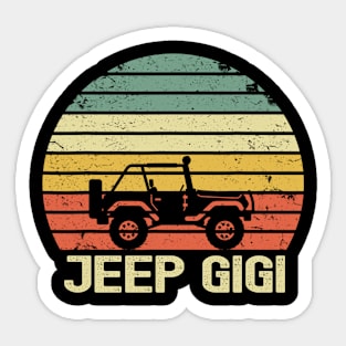 Jeep Gigi Vintage Jeep Sticker